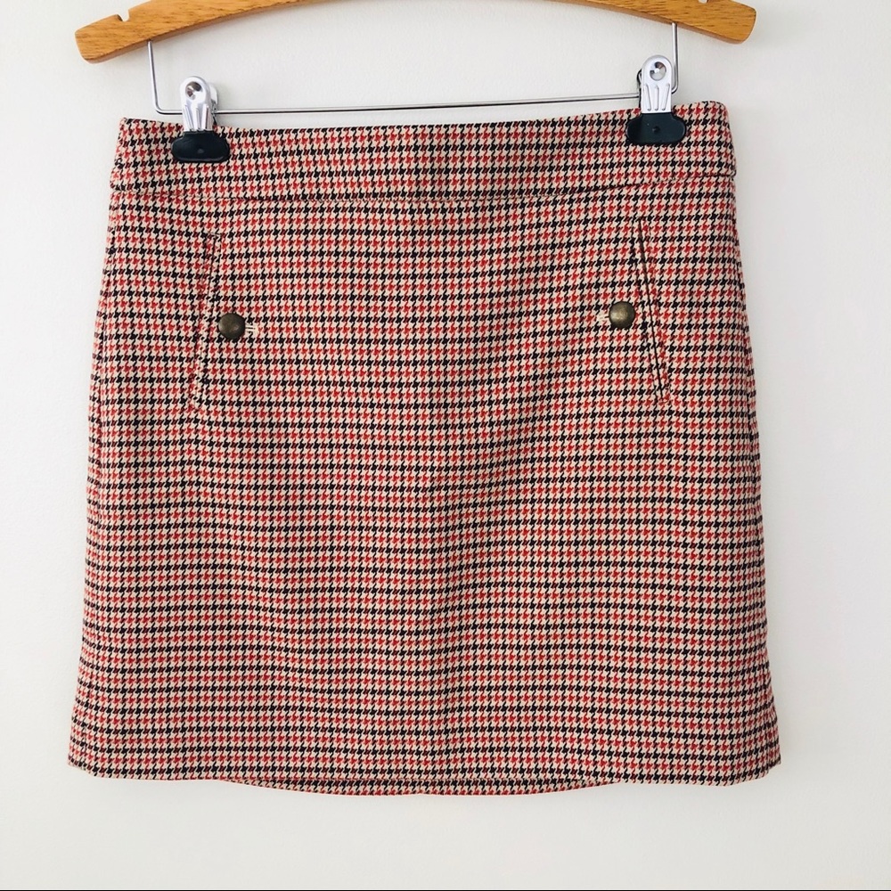 NWT LOFT | Midi Houndstooth Skirt